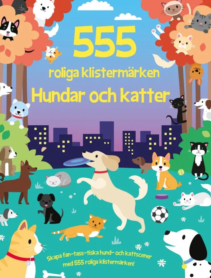 555 roliga klistermärken. Hundar och katter
