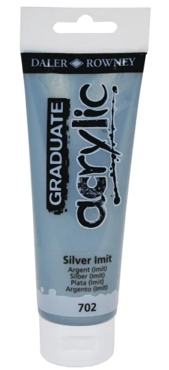 Akrylfärg Graduate 120ml silver