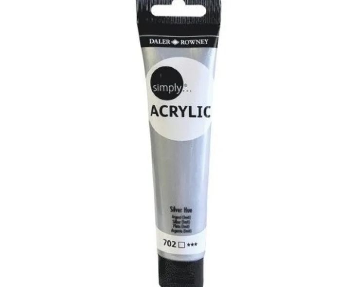 Akrylfärg 75ml Simply silver
