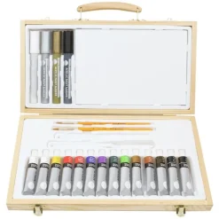 Akrylfärg Simply träväska 26 delar