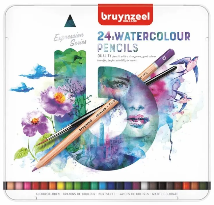 Akvarellpenna Expression 24 färger m pensel