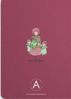 Anteckningsbok A5 Elsa Beskow Blomsterfesten vinröd