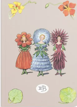 Anteckningsbok A5 Elsa Beskow Blomsterflickorna beige