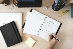 Anteckningsbok A5 Filofax linjerad svart