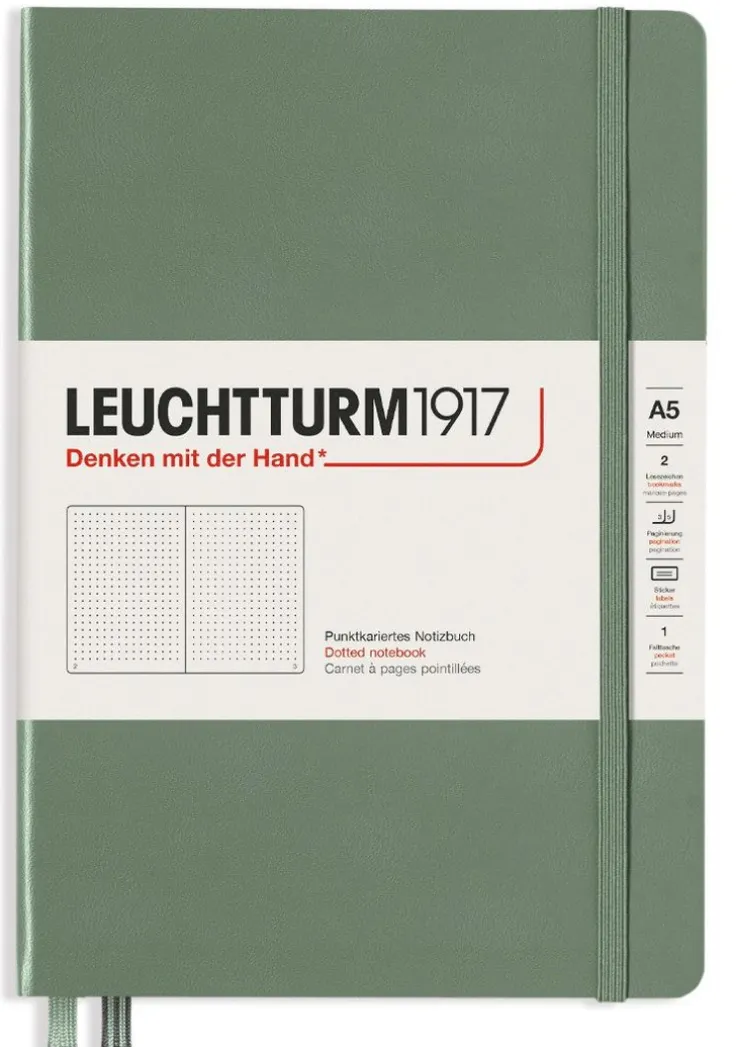 Anteckningsbok A5 Leuchtturm1917 dotted Olive