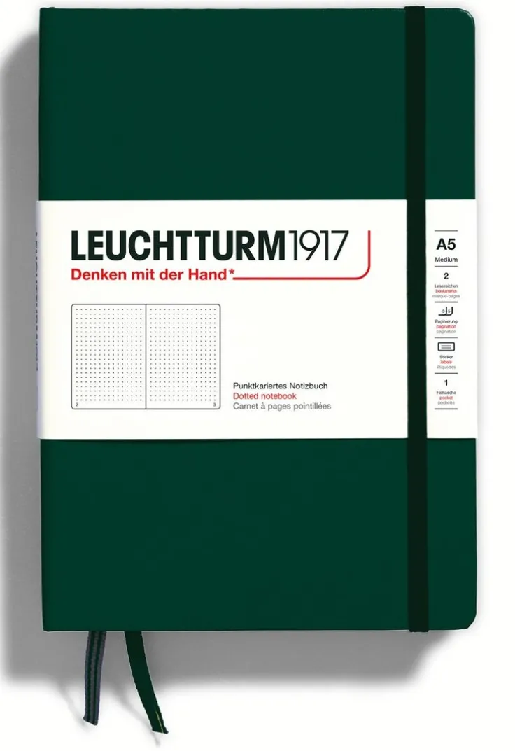 Anteckningsbok A5 Leuchtturm1917 dotted Forest Green