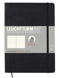 Anteckningsbok A5 Leuchtturm1917 dotted mjuk Black