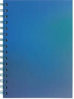 Anteckningsbok A5 linj spiral fade blå
