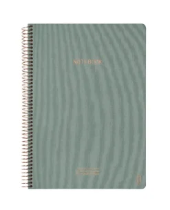 Anteckningsbok A4 linjerad spiral aloe vera