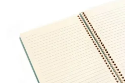 Anteckningsbok A4 linjerad spiral aloe vera