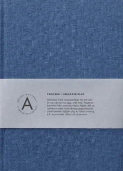 Anteckningsbok A5 linjerad textil blå