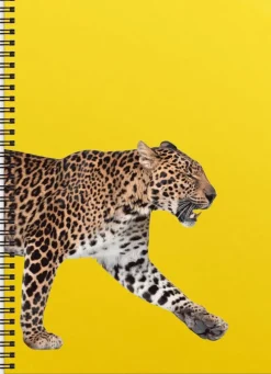 Anteckningsbok A4 wire-o linjerad Leopard