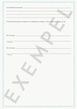 Blankett Hyreskontrakt villa