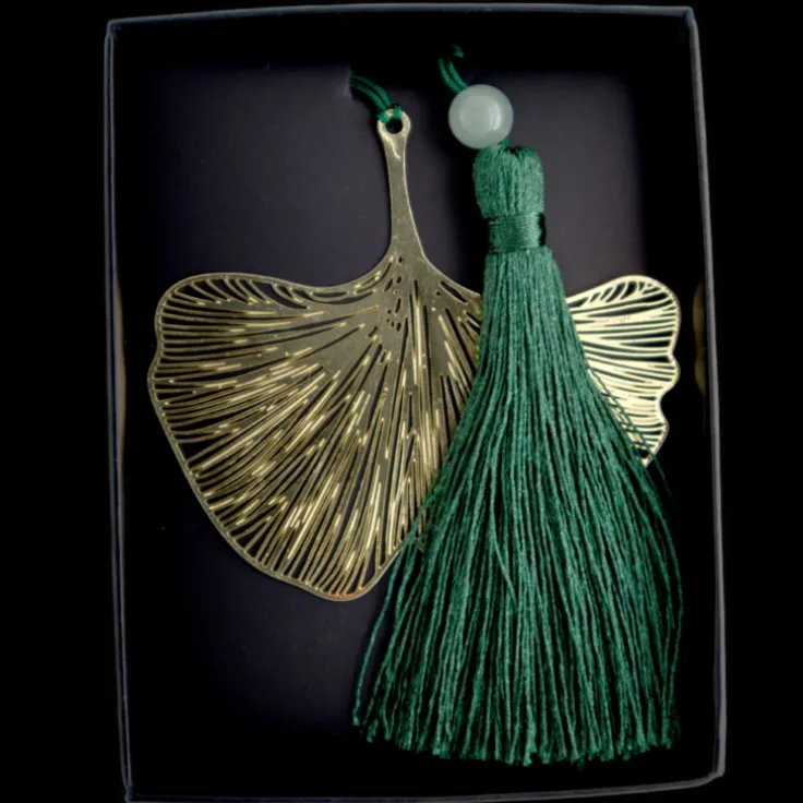 Bokmärke i metall Ginko