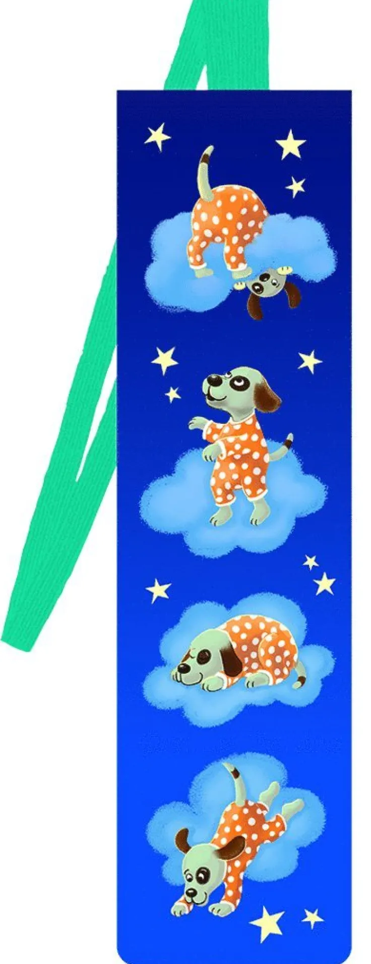 Bokmärke med band - Läggdags hund