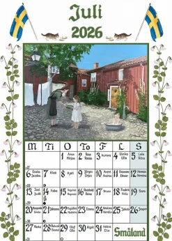 Bordskalender 2026 A6 Sverigealmanackan