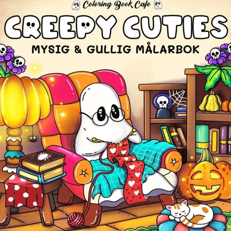 Creepy Cuties. Mysig och gullig Cozy Coloring målarbok från Coloring Book Cafe