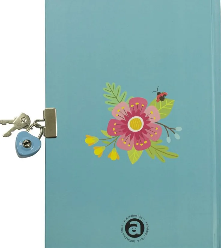 Dagbok med lås Hjärta