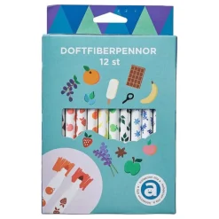 Doftfiberpenna 12 färger