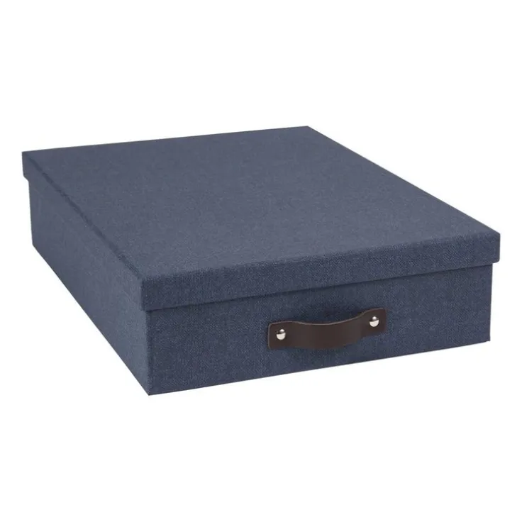 Dokumentbox A4 Oskar canvas blå