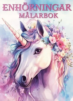 Enhörningar målarbok