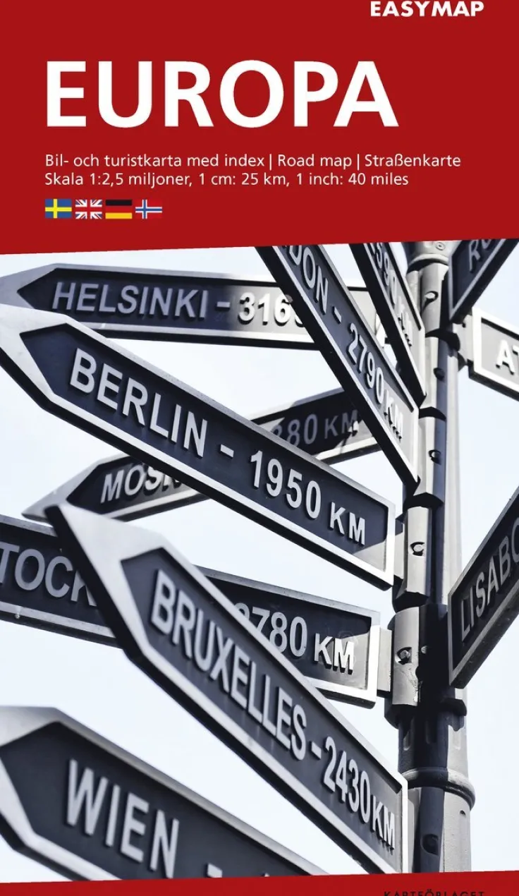 Europa Easymap Kartförlaget 1:2,5m