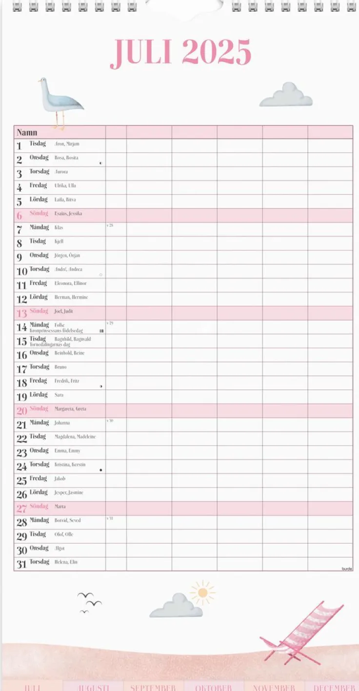 Familjekalender 2025 Annies familj