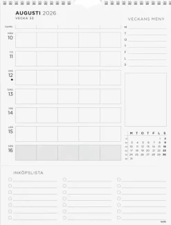 Familjekalender 2026 Familjens veckoplanering