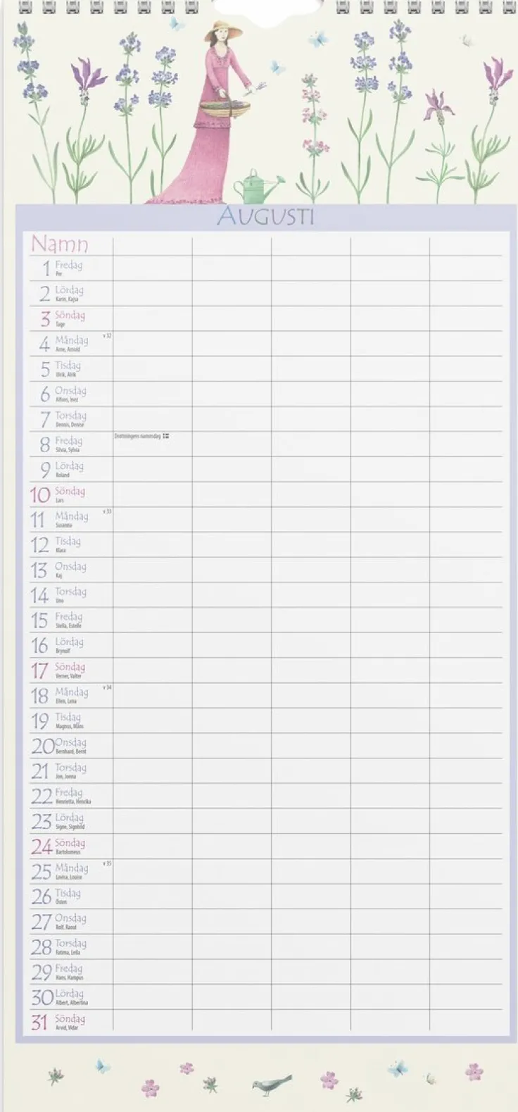 Familjekalender 2025 Magic Garden