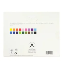 Fiberspetspenna 0,4mm 18 färger