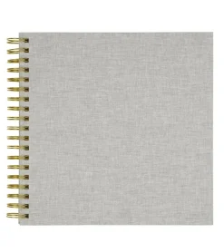 Fotoalbum 245x245mm spiral vita blad grå