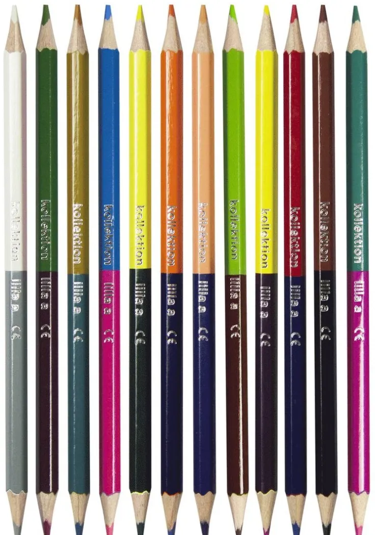 Färgpenna dubbelspets 12 färger