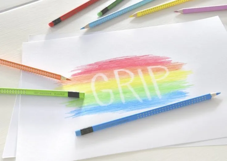 Färgpenna Faber-Castell Colour Grip raderbar 10 pennor