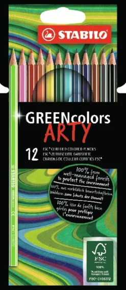 Färgpenna Stabilo Arty GREENcolors 12 färger