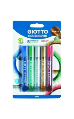 Glitterlim Giotto Decor Metallic 5 färger