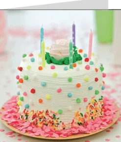 Gratulationskort med kuvert - Gräddtårta