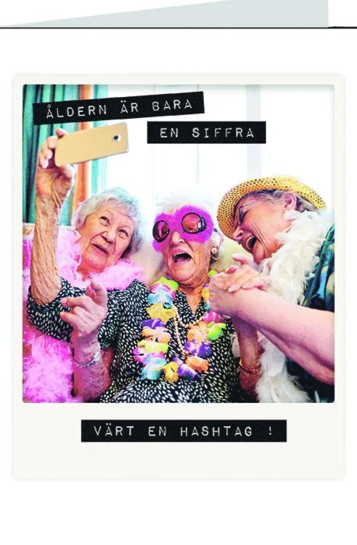 Gratulationskort med kuvert - Åldern är bara en siffra