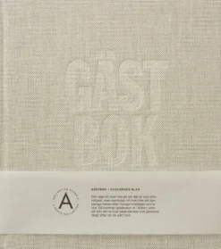 Gästbok 210x240mm textil beige
