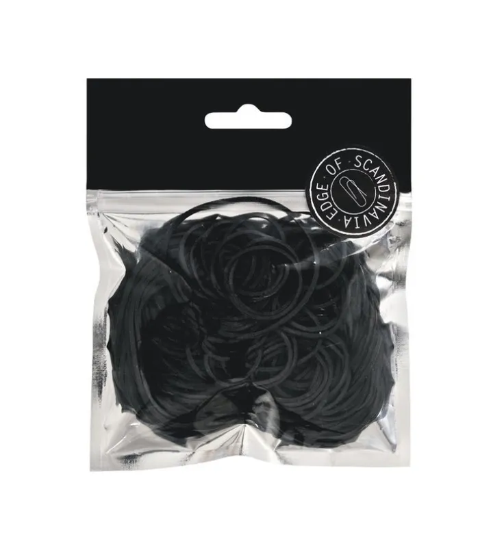 Gummiband olika storlekar svart