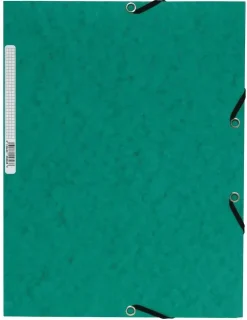 Gummibandsmapp A4 3-klaff kartong grön