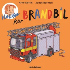 Halvan kör brandbil