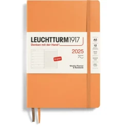 Kalender 2025 A5 Vecka/Sida notes soft Apricot