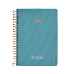 Kalender 2025 A5 vecka/uppslag blå