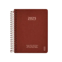 Kalender 2025 A6 vecka/uppslag orange