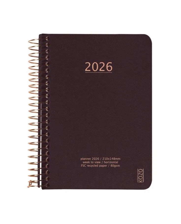 Kalender 2026 A6 Vecka/Uppslag Coffee