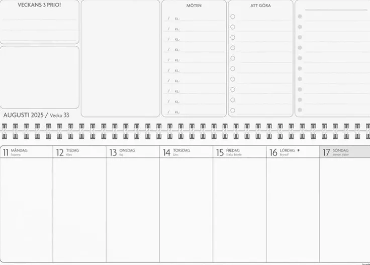 Kalender 2025 Bordsalmanackan Få det gjort