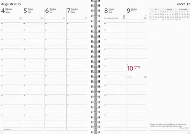 Kalender 2025 Business Textile svart