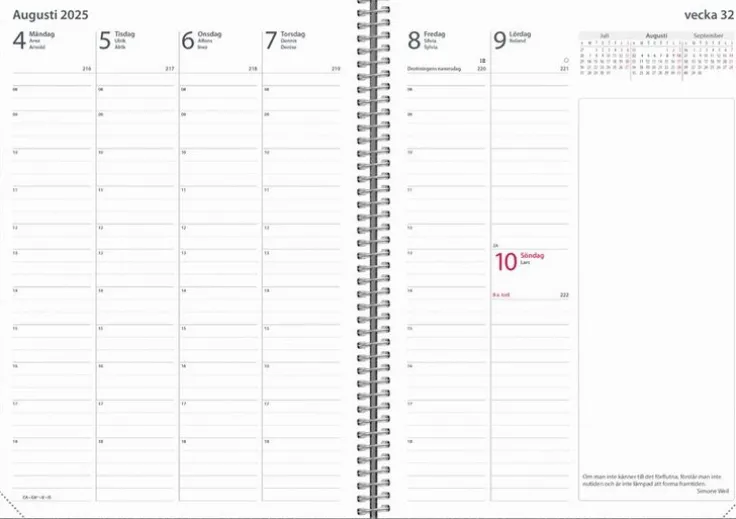 Kalender 2025 Business Twist svart