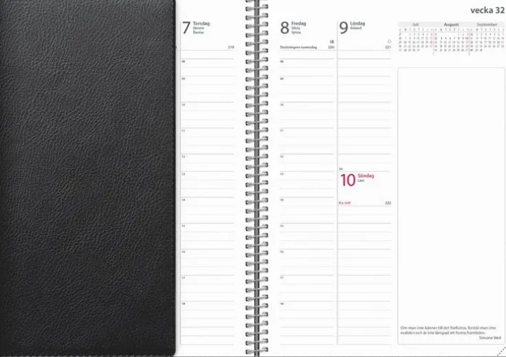 Kalender 2025 Business Twist svart