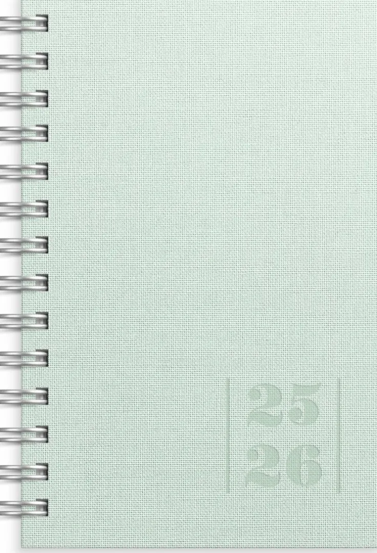 Kalender 2025-2026 Compact Textile grön